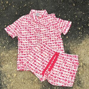 Vineyard Vines Pink XO Whale Pajama Set | women’s xs